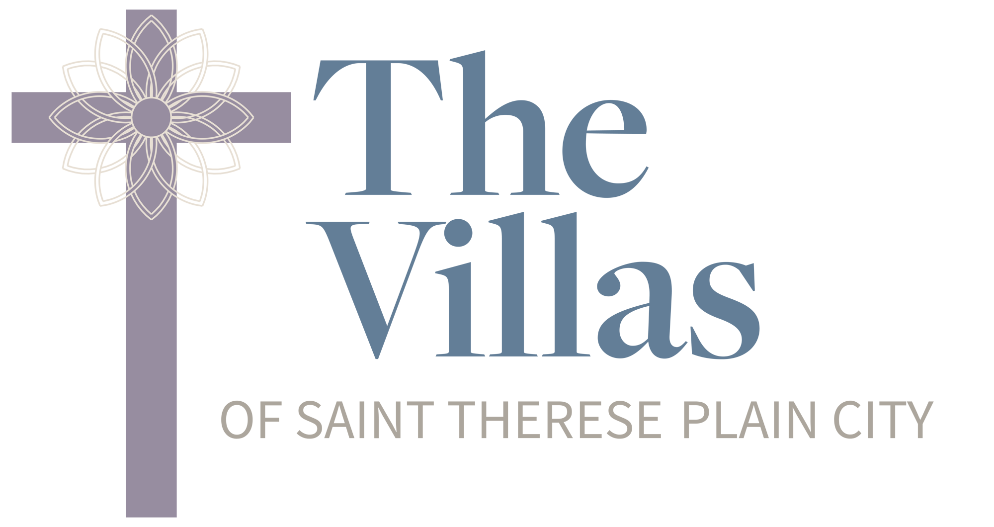 The Villas Logo with Cross and Flower 1-02